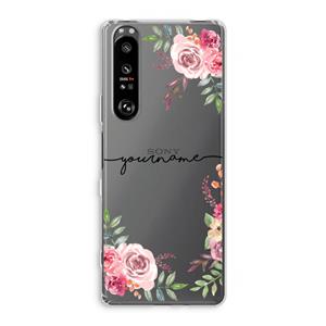 CaseCompany Rozen: Sony Xperia 1 III Transparant Hoesje