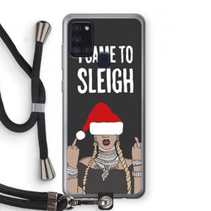 CaseCompany Came To Sleigh: Samsung Galaxy A21s Transparant Hoesje met koord