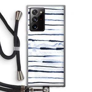 CaseCompany Ink Stripes: Samsung Galaxy Note 20 Ultra / Note 20 Ultra 5G Transparant Hoesje met koord