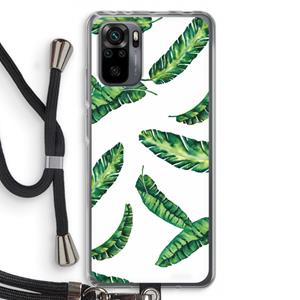 CaseCompany Lange bladeren: Xiaomi Redmi Note 10 Pro Transparant Hoesje met koord