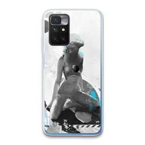 CaseCompany I will not feel a thing: Xiaomi Redmi 10 Transparant Hoesje