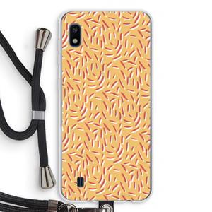 CaseCompany Camouflage: Samsung Galaxy A10 Transparant Hoesje met koord