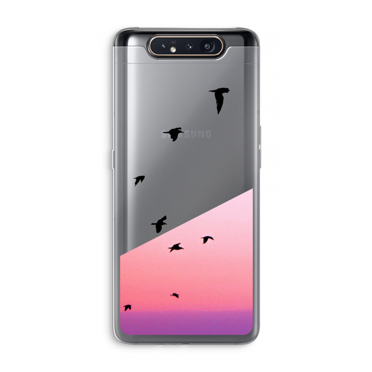 CaseCompany Fly away: Samsung Galaxy A80 Transparant Hoesje