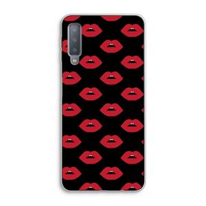 CaseCompany Lips: Samsung Galaxy A7 (2018) Transparant Hoesje