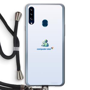 CaseCompany MSN: Samsung Galaxy A20s Transparant Hoesje met koord