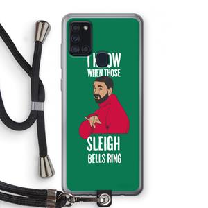 CaseCompany Sleigh Bells Ring: Samsung Galaxy A21s Transparant Hoesje met koord