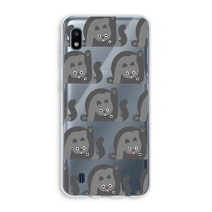 CaseCompany Cats: Samsung Galaxy A10 Transparant Hoesje