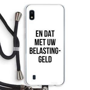 CaseCompany Belastinggeld: Samsung Galaxy A10 Transparant Hoesje met koord