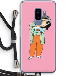 CaseCompany Visknuffel: Samsung Galaxy S9 Plus Transparant Hoesje met koord