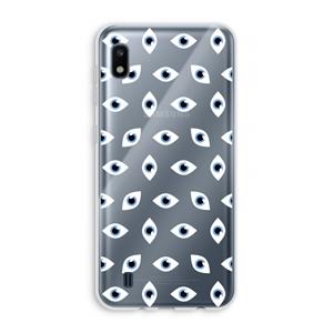 CaseCompany Eyes pattern: Samsung Galaxy A10 Transparant Hoesje