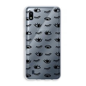 CaseCompany Eye pattern #2: Samsung Galaxy A10 Transparant Hoesje