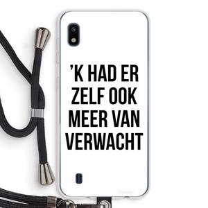 CaseCompany Meer verwacht: Samsung Galaxy A10 Transparant Hoesje met koord