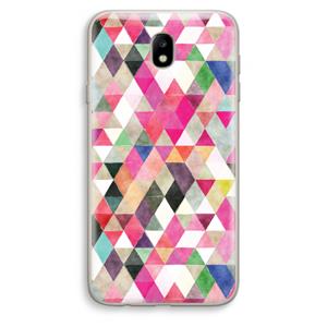 CaseCompany Gekleurde driehoekjes: Samsung Galaxy J7 (2017) Transparant Hoesje
