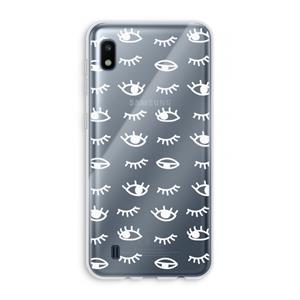 CaseCompany Eye pattern #3: Samsung Galaxy A10 Transparant Hoesje