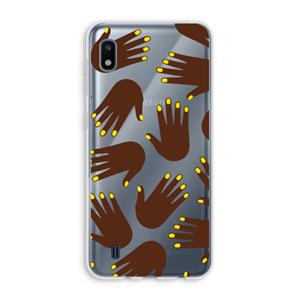 CaseCompany Hands dark: Samsung Galaxy A10 Transparant Hoesje