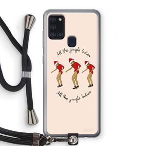 CaseCompany Jingle Ladies: Samsung Galaxy A21s Transparant Hoesje met koord