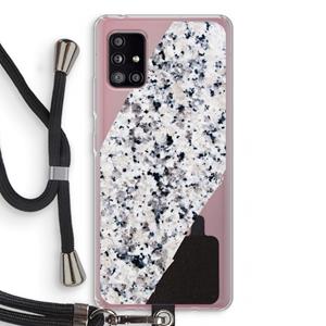 CaseCompany Gespikkelde marmer: Samsung Galaxy A51 5G Transparant Hoesje met koord