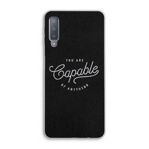 CaseCompany Capable: Samsung Galaxy A7 (2018) Transparant Hoesje