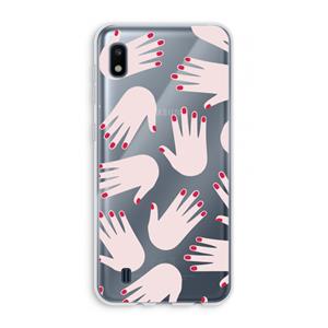 CaseCompany Hands pink: Samsung Galaxy A10 Transparant Hoesje