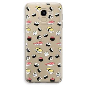 CaseCompany Sushi time: Samsung Galaxy J6 (2018) Transparant Hoesje