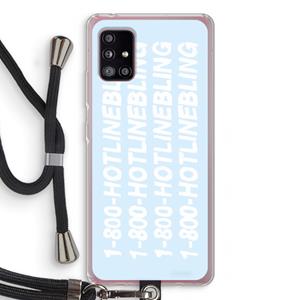 CaseCompany Hotline bling blue: Samsung Galaxy A51 5G Transparant Hoesje met koord