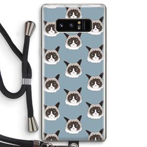 CaseCompany It's a Purrr Case: Samsung Galaxy Note 8 Transparant Hoesje met koord
