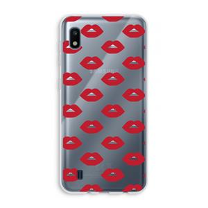 CaseCompany Lips: Samsung Galaxy A10 Transparant Hoesje