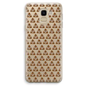 CaseCompany Poop emoji: Samsung Galaxy J6 (2018) Transparant Hoesje