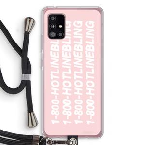 CaseCompany Hotline bling pink: Samsung Galaxy A51 5G Transparant Hoesje met koord
