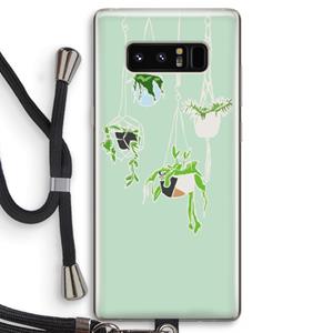 CaseCompany Hang In There: Samsung Galaxy Note 8 Transparant Hoesje met koord
