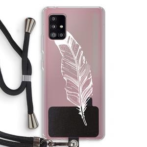 CaseCompany Pluim: Samsung Galaxy A51 5G Transparant Hoesje met koord
