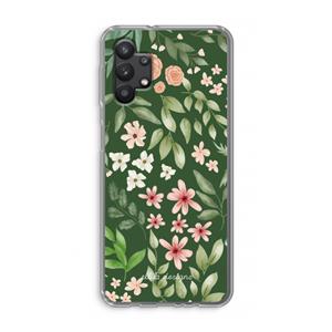 CaseCompany Botanical green sweet flower heaven: Samsung Galaxy A32 5G Transparant Hoesje