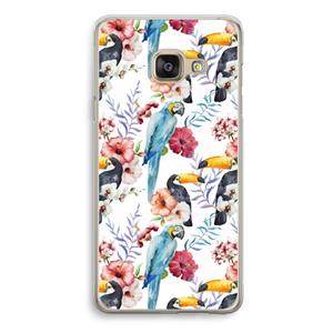 CaseCompany Bloemen tukan: Samsung Galaxy A3 (2016) Transparant Hoesje