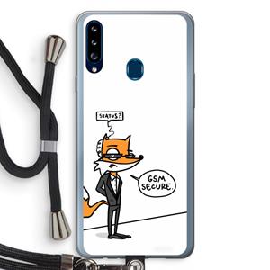 CaseCompany GSM secure: Samsung Galaxy A20s Transparant Hoesje met koord