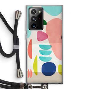 CaseCompany Bold Rounded Shapes: Samsung Galaxy Note 20 Ultra / Note 20 Ultra 5G Transparant Hoesje met koord