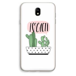 CaseCompany I love cacti: Samsung Galaxy J7 (2017) Transparant Hoesje