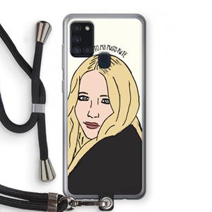 CaseCompany Mary Kate: Samsung Galaxy A21s Transparant Hoesje met koord