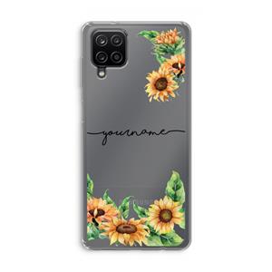 CaseCompany Zonnebloemen: Samsung Galaxy A12 Transparant Hoesje