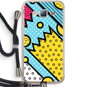 CaseCompany Pop Art #1: Samsung Galaxy J3 (2016) Transparant Hoesje met koord