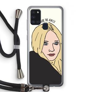 CaseCompany Ashley: Samsung Galaxy A21s Transparant Hoesje met koord