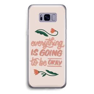 CaseCompany Optimistic flower girl: Samsung Galaxy S8 Transparant Hoesje