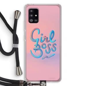 CaseCompany Girl boss: Samsung Galaxy A51 5G Transparant Hoesje met koord