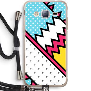 CaseCompany Pop Art #2: Samsung Galaxy J3 (2016) Transparant Hoesje met koord