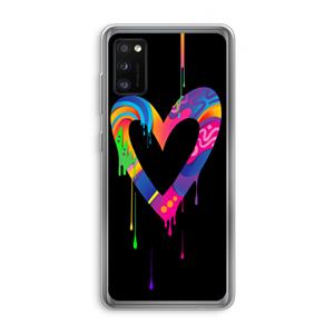 CaseCompany Melts My Heart: Samsung Galaxy A41 Transparant Hoesje
