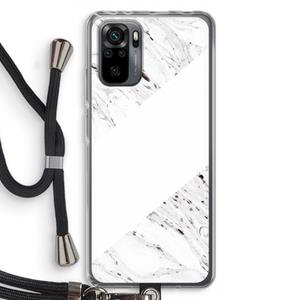 CaseCompany Biggest stripe: Xiaomi Redmi Note 10 Pro Transparant Hoesje met koord