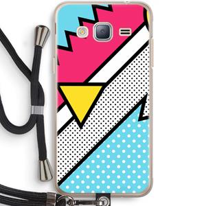 CaseCompany Pop Art #3: Samsung Galaxy J3 (2016) Transparant Hoesje met koord