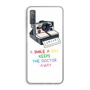 CaseCompany Smile: Samsung Galaxy A7 (2018) Transparant Hoesje