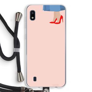 CaseCompany High heels: Samsung Galaxy A10 Transparant Hoesje met koord