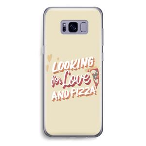 CaseCompany Pizza is the answer: Samsung Galaxy S8 Transparant Hoesje