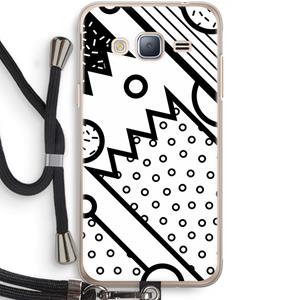 CaseCompany Pop Art #4: Samsung Galaxy J3 (2016) Transparant Hoesje met koord